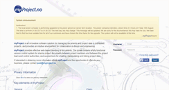 Desktop Screenshot of myproject.no