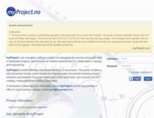 Tablet Screenshot of myproject.no